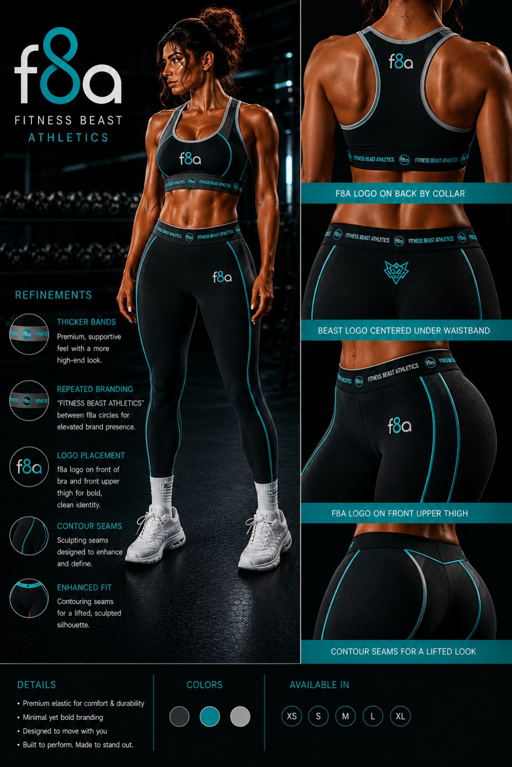 Teal & Black Beast outfit